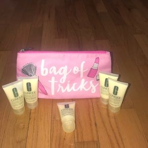 NWOT Clinique (1) make up bag + (5) lotions